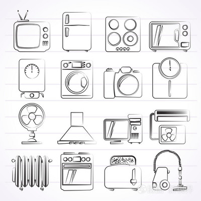 家電及電子產品圖標